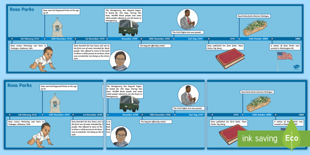 Rosa Parks Display Timeline (teacher made)