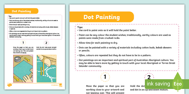 Australian Aboriginal Dot Painting Lesson Teacher Made