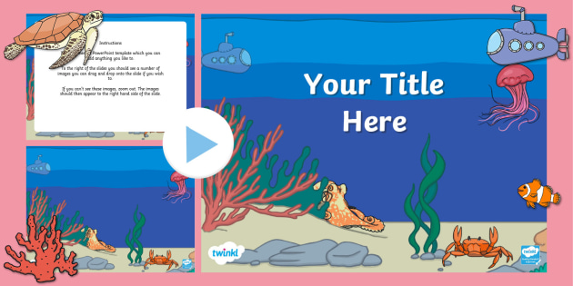 Under the Sea Themed Editable PowerPoint Background Template