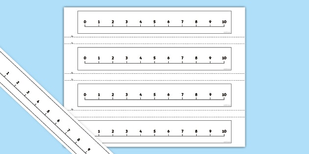 Whole Numbers Numbered Number Lines 0 - 10 (teacher made)