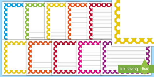 FREE! - Polka Dot Page Borders (teacher made)