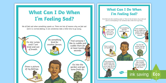 What Can I Do When I'M Feeling Sad? Poster (Teacher Made)