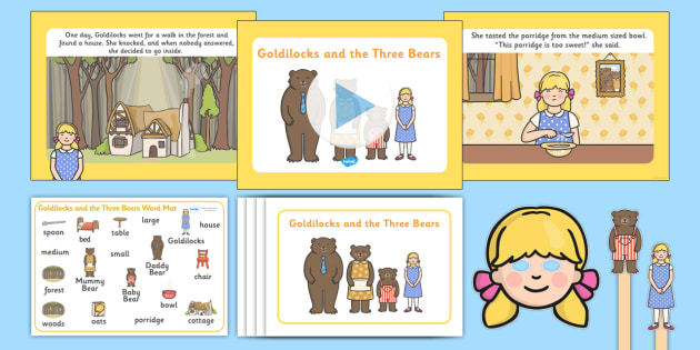 Goldilocks And The Three Bears Listen And Retell Oral Language Activity Pack