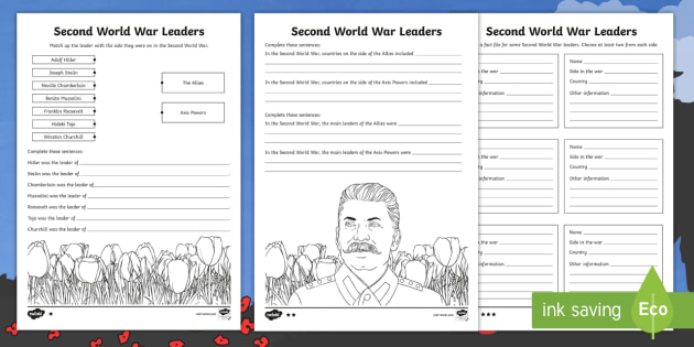 ww2 leaders primary homework help