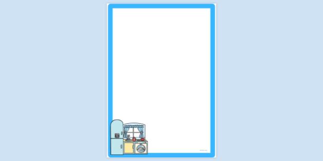 FREE! - Simple Blank Kitchen Page Border | Page Borders | Twinkl