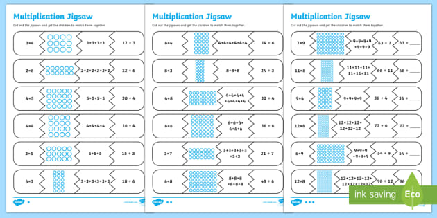 Multiplication And Division Matching Puzzle Game For Kids