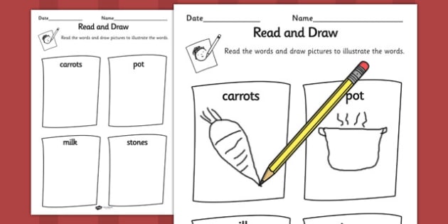 Stone Soup Read And Draw Worksheet Teacher Made