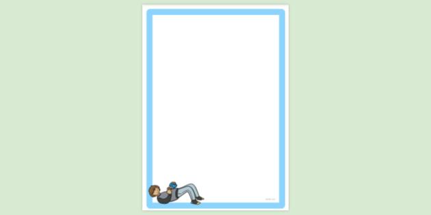 FREE! - Simple Blank Beanbag Floor Exercise Page Border