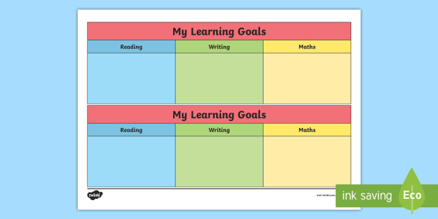 My Learning Goals Table Display Sign (teacher made)