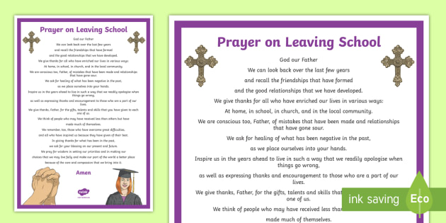 kindergarten prayer for graduation