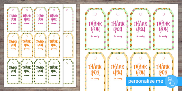 Tropical Thank You Tags | Twinkl Party (teacher made)