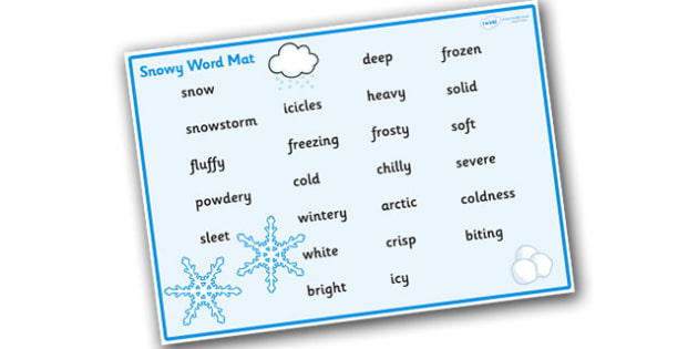 Words To Describe Snowy Weather