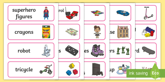 FREE! - Toys Word Cards (teacher made)