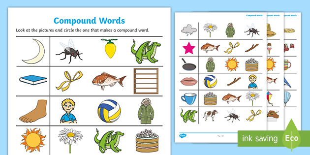 compound words worksheet ks1 resource english