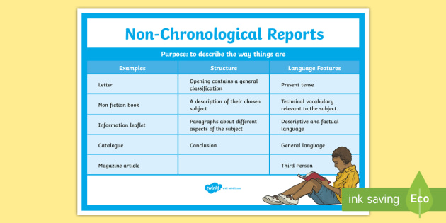 what to write a non chronological report about