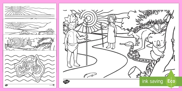 free-aboriginal-dreaming-the-rainbow-serpent-colouring-pages