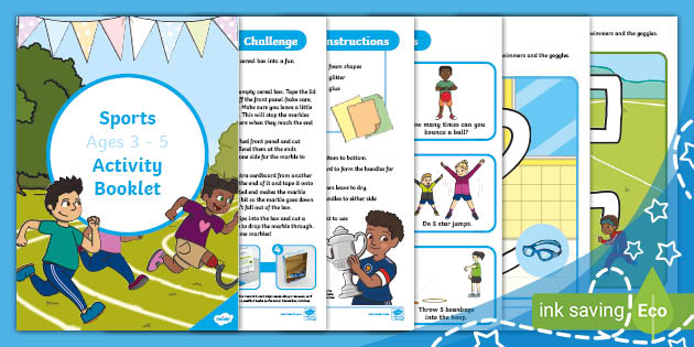 Sports-Themed Activity Booklet (Ages 3 - 5)