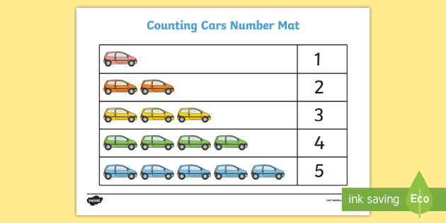 Counting Cars 1 5 Number Mat Teacher Made
