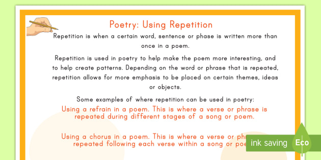 What Does Repetition Mean In A Sentence