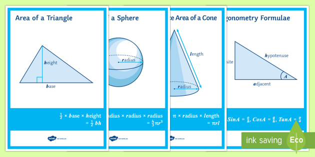 Gcse Maths Formulae Posters Beyond Secondary