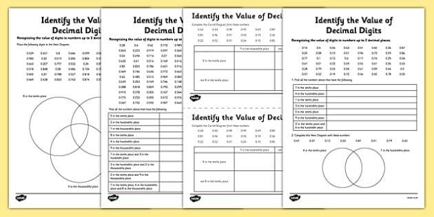 ks2 decimal place value worksheets teacher made