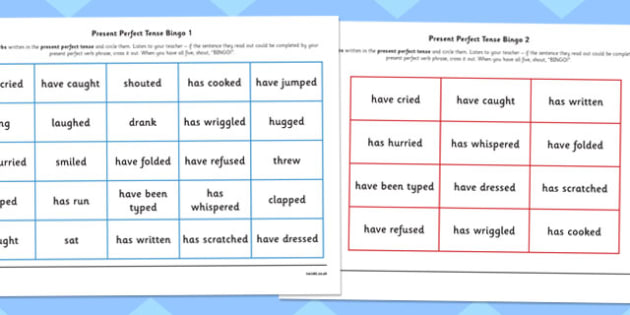 Present perfect continuous games