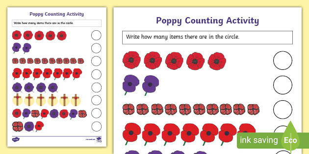 👉 Poppy Counting Activity (teacher made)