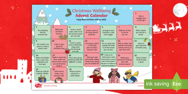 KS1 Christmas Wellbeing Advent Calendar | PSHE Resources