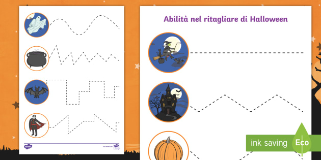 Abilita Nel Ritagliare Di Halloween Attivita
