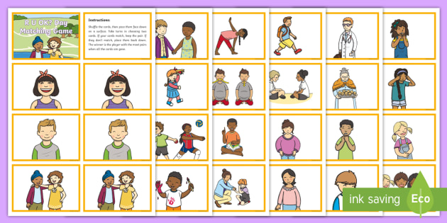 * NEW * R U OK? Day Memory Game - short term memory, mental health ...