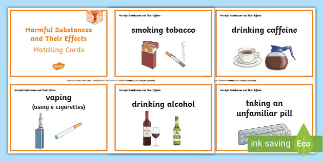 Health Education KS2 Harmful Substances Matching Cards