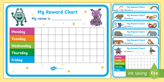 Free Child Printable Reward Chart Pack Ks1 Teacher Made