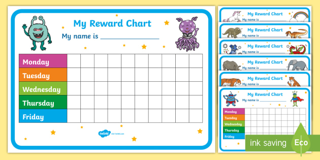 FREE FREE Child Printable Reward Chart Pack KS1 teacher Made 