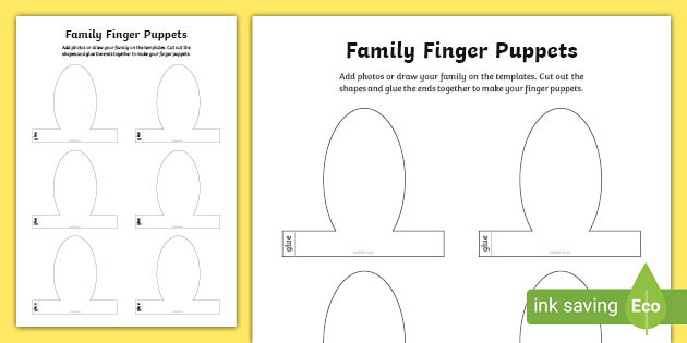 Finger Puppet Templates Role Play Primary Resource
