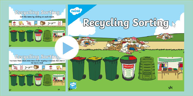Recycling Sorting Interactive Powerpoint Teacher Made