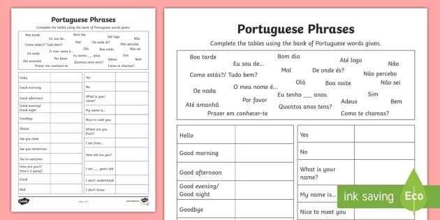 assignment in portuguese language