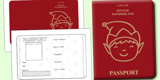 form for new passport Writing australia, Passport elf christmas, Frame Elf