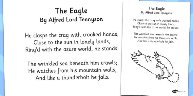 The Eagle By Alfred Lord Tennyson Poem Sheet Ks2 Poetry