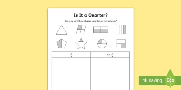 is it a quarter worksheet worksheet
