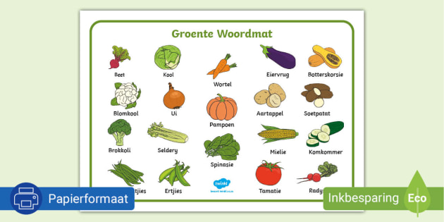 Groente Woordmat