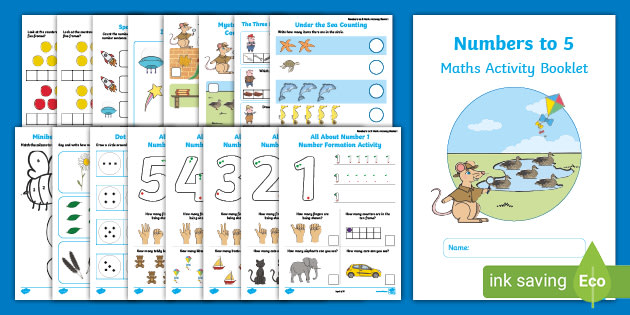 👉 Numbers to 5 Maths Activity Booklet (teacher made)