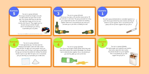 Year 6 Alcohol and Drugs Role Play Scenario Activity