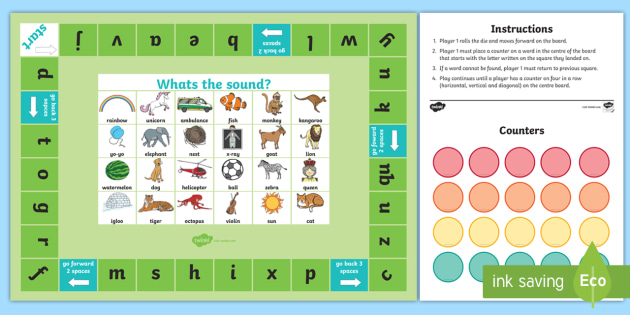 Initial Sounds Board Game A3 Teacher Made