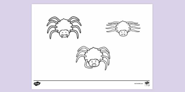 FREE! - Printable Colouring Page of Spiders Colouring | Colouring Sheets