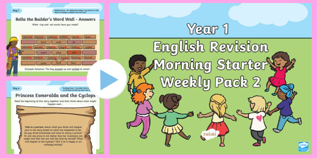 Year 1 English Revision Morning Starter Weekly Powerpoint Pack 2