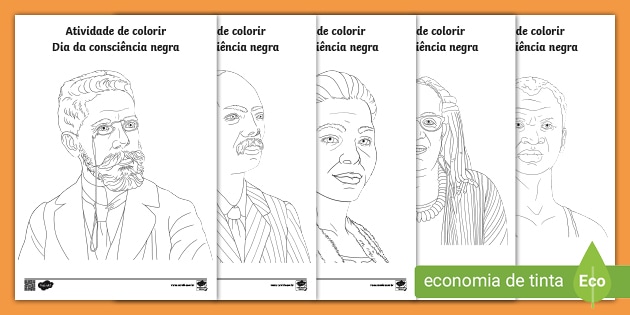 Desenhos para colorir - Consciência Negra - Atividades Educativas
