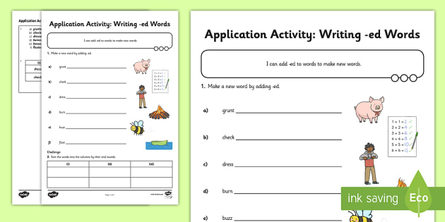 Ed worksheet