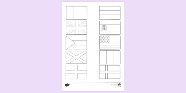 FREE! - International Flags Colouring Page | Colouring Sheets