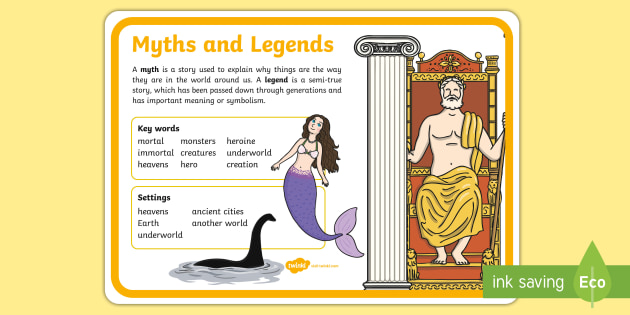 Story Genres Myths And Legends Display Posters