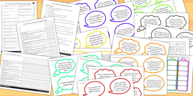 2014 National Curriculum Year 3 Science Assessment Resource Pack - targets